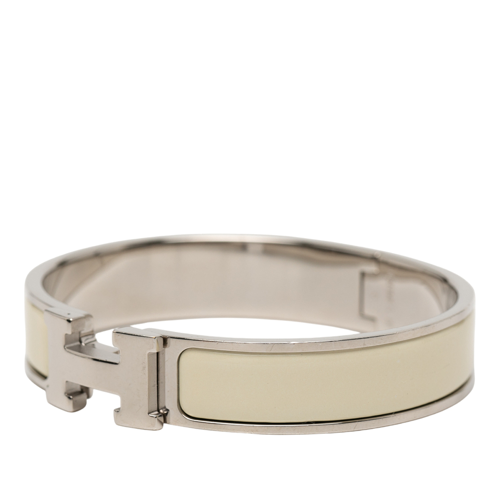 Pre-Loved Hermes Narrow Enamel Clic H Bracelet TGM - Picture 2 of 4